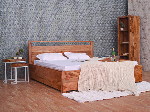 Duraster Hawkin Solid Sheesham Wood King Size Bed #1