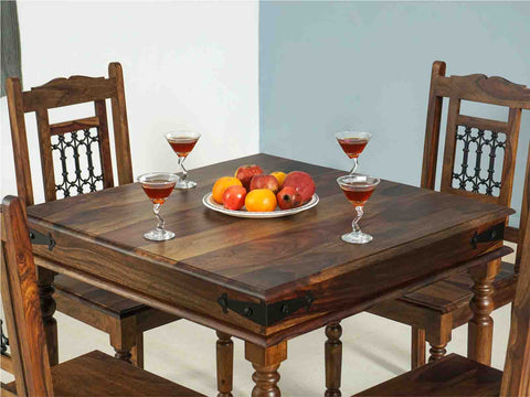 Sheesham Wood Dining Table Set 4 Seater