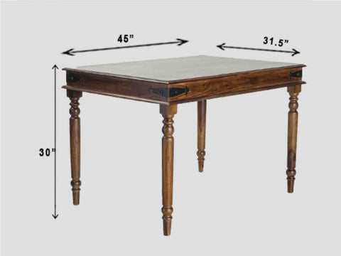 Sheesham Wood Dining Table Set 4 Seater