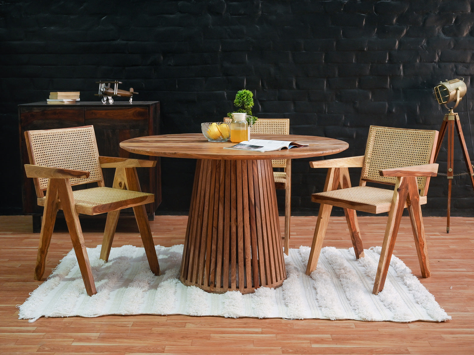 Duraster Nature Round Dining Table Set 4 Seater | Duraster