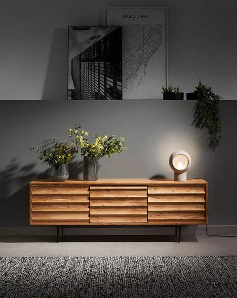 Riverrun Industrial TV Unit Acacia Wood #2 - Duraster 