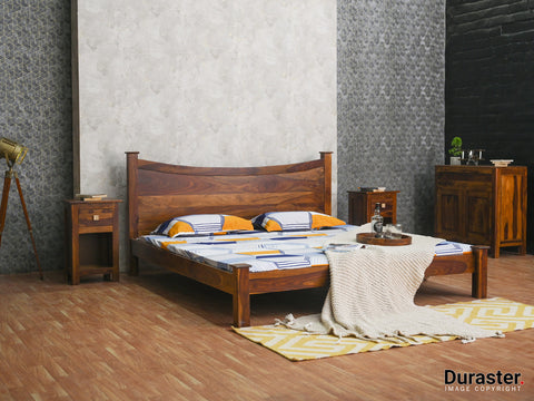 Duraster Vismit Solid Sheesham Wood King Size Bed #1