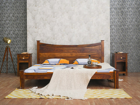 Duraster Vismit Solid Sheesham Wood King Size Bed #1