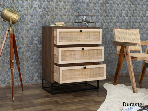 Duraster Irish Mango Wood Chest Of Drawers With Cane Work #4