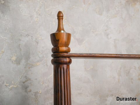 Duraster Ummed Two Poster Solid Sheesham wood Modern Canopy King Size Bed #2