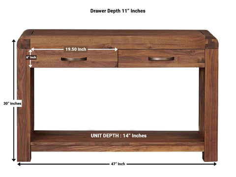 Duraster Arthur Wooden Console Table with Storage #11