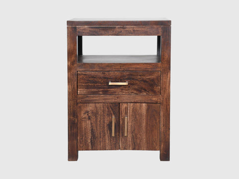 Duraster Gangaur Solid Wood Bedside with Storage #1