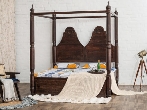 Duraster Gangaur Solid Wood Four Poster Bed #6