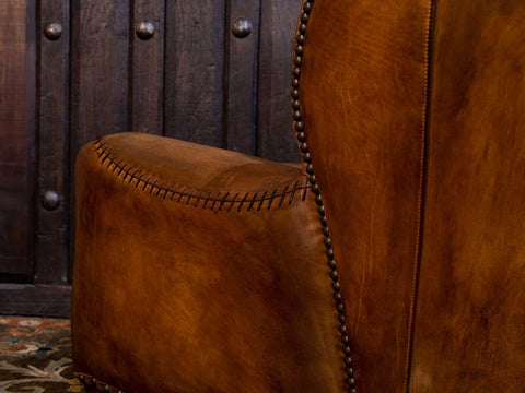 Duraster Single Seater Leather Sofa (Caramel Brown) #2