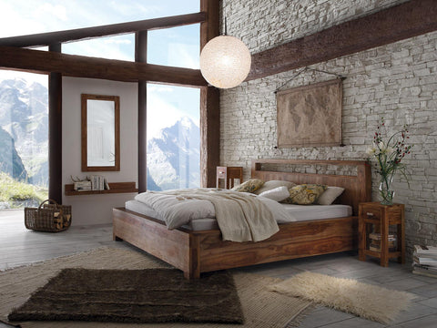 Vismit  Modern Sheesham wood Storage Bed #5 - Duraster 