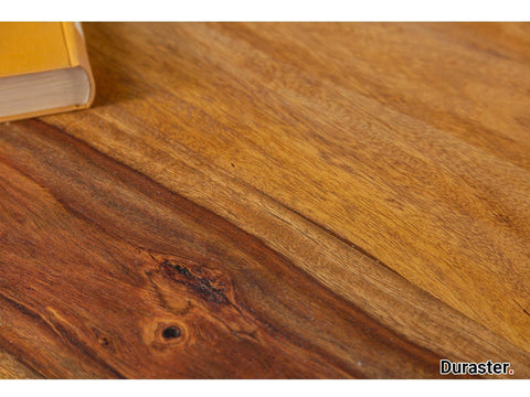 Torpedo Modern Sheesham Wood Dining Table with Iron Legs#3 - Duraster 