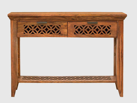 Duraster Vismit Solid Sheeham wood Contemporary 2 Drawer Console Table #2