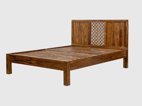 Duraster Vismit Solid Sheesham Wood Carved King Bed #1