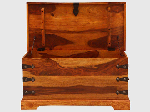 Duraster Vismit Solid Sheesham wood Colonial Style Storage Trunk #9