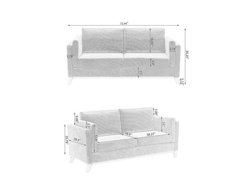 Duraster Daisy Premium Fabric Sofa #21