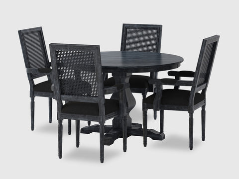 Duraster Black Marina Dining Table Set 4 Seater #31