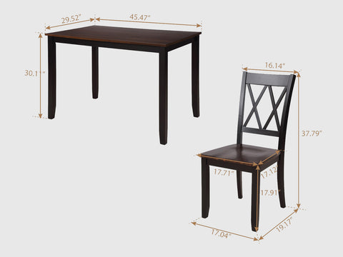 Duraster Black Marina Dining Table Set 4 Seater #27