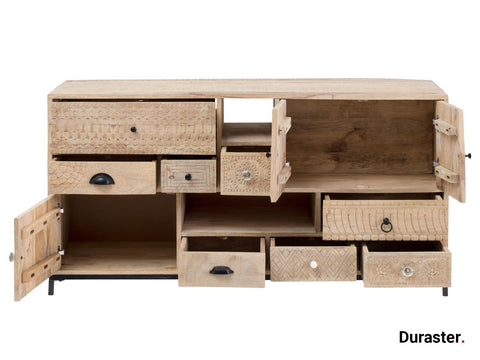 Ajenta Solid Mango wood Chest of Drawers Cabinet #1 - Duraster 