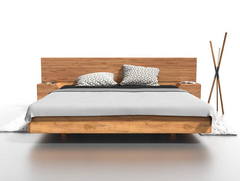 Preyas Mango wood Teak Finish Wooden Bed #14 - Duraster 