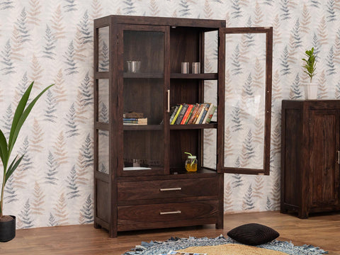 Gangaur Solid Sheesham Wood Display Cabinet #1 - Duraster 
