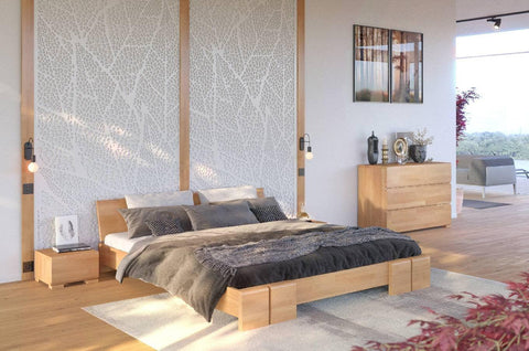 Preyas Mango wood Teak Finish Wooden Bed #13 - Duraster 