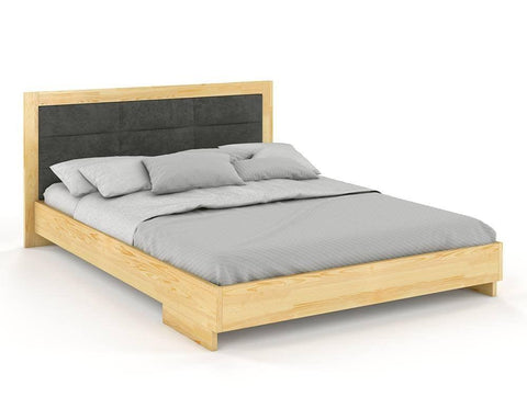 Preyas Mango wood Teak Finish Upholstred Storage Wooden Bed #20 - Duraster 