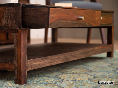 Marvel Stylish Sheesham wood 4 Drawer Coffee Table#2 - Duraster 