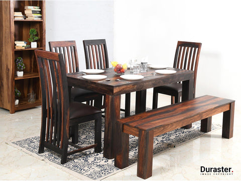 Marvel Modern Sheesham Dining Set with Cushioned Chairs (4, 6 & 8 Seater) #1 - Duraster 
