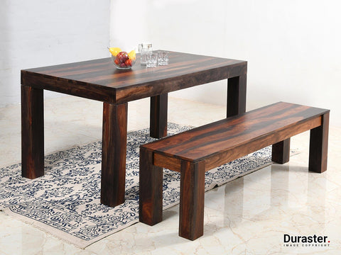 Marvel Modern Sheesham Dining Set with Cushioned Chairs (4, 6 & 8 Seater) #1 - Duraster 
