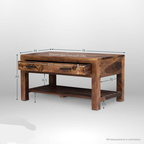 Mehran Contemporary Sheesham Wood Coffee Table #1 - Duraster 