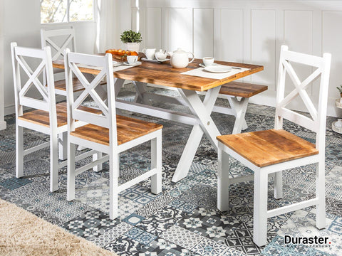 Novo Premium Solid Mango Wood Dining Set with Chairs #1 - Duraster 