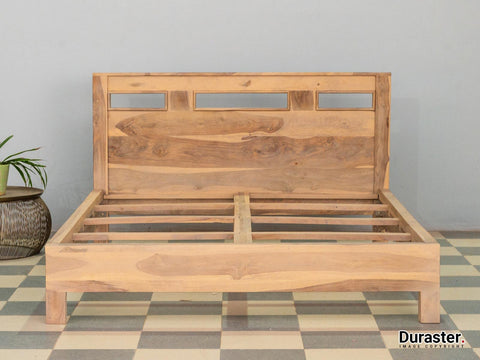 Novo Modern Sheesham Wood Single Bed  Without Storage #3 (36" x 72") - Duraster 