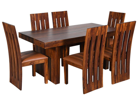 Raygoor Modern Solid Sheesham 4, 6 & 8 Seater Dining Set #1 - Duraster 