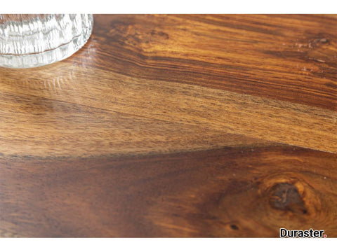 Torpedo Modern Sheesham Wood Dining Table with Iron Legs#2 - Duraster 