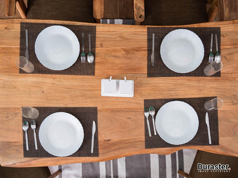 Hawkin Solid wood Handmade Live Edge Dining Set #1 - Duraster 