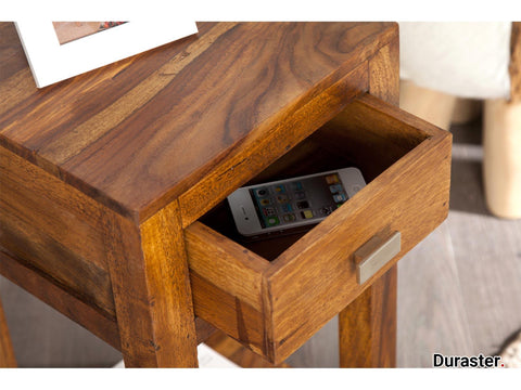 Rio Solid Sheesham 1 Drawer Sidetable#1 - Duraster 