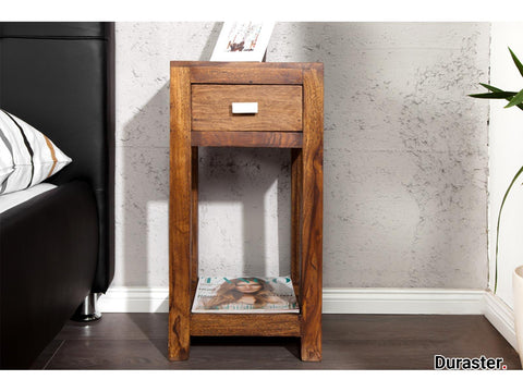 Rio Solid Sheesham 1 Drawer Sidetable#1 - Duraster 