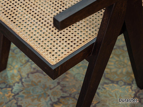 Tuscany Modern Sheesham wood Arm Chair with Cane Work #1 - Duraster 